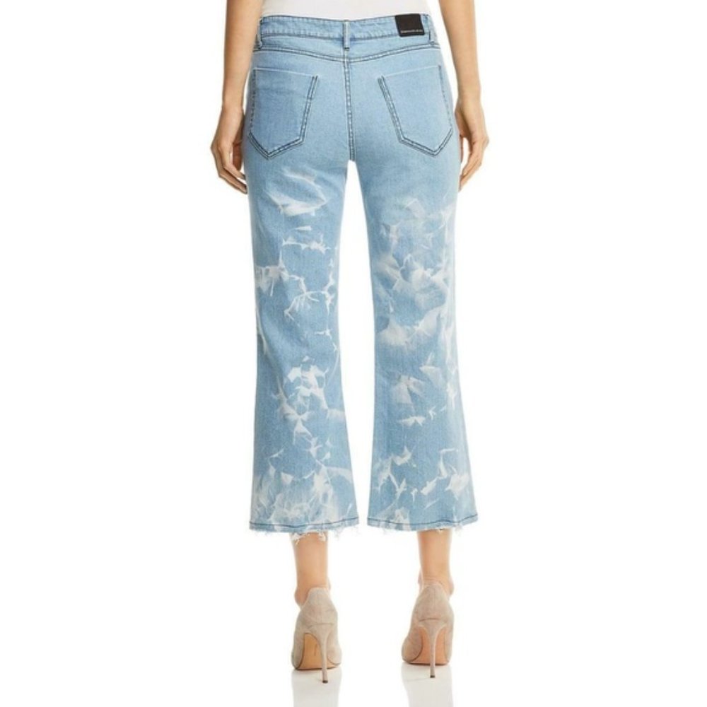 Donna Karan Blue Whisker Wash Adorable Cropped Denim Jeans Size 28 - Picture 2 of 2